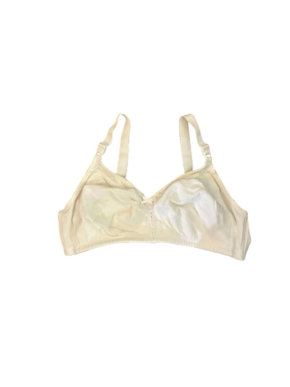 Vintage Y2K Bali Wireless Soft Cup Bra Full Coverage Comfort White 42C